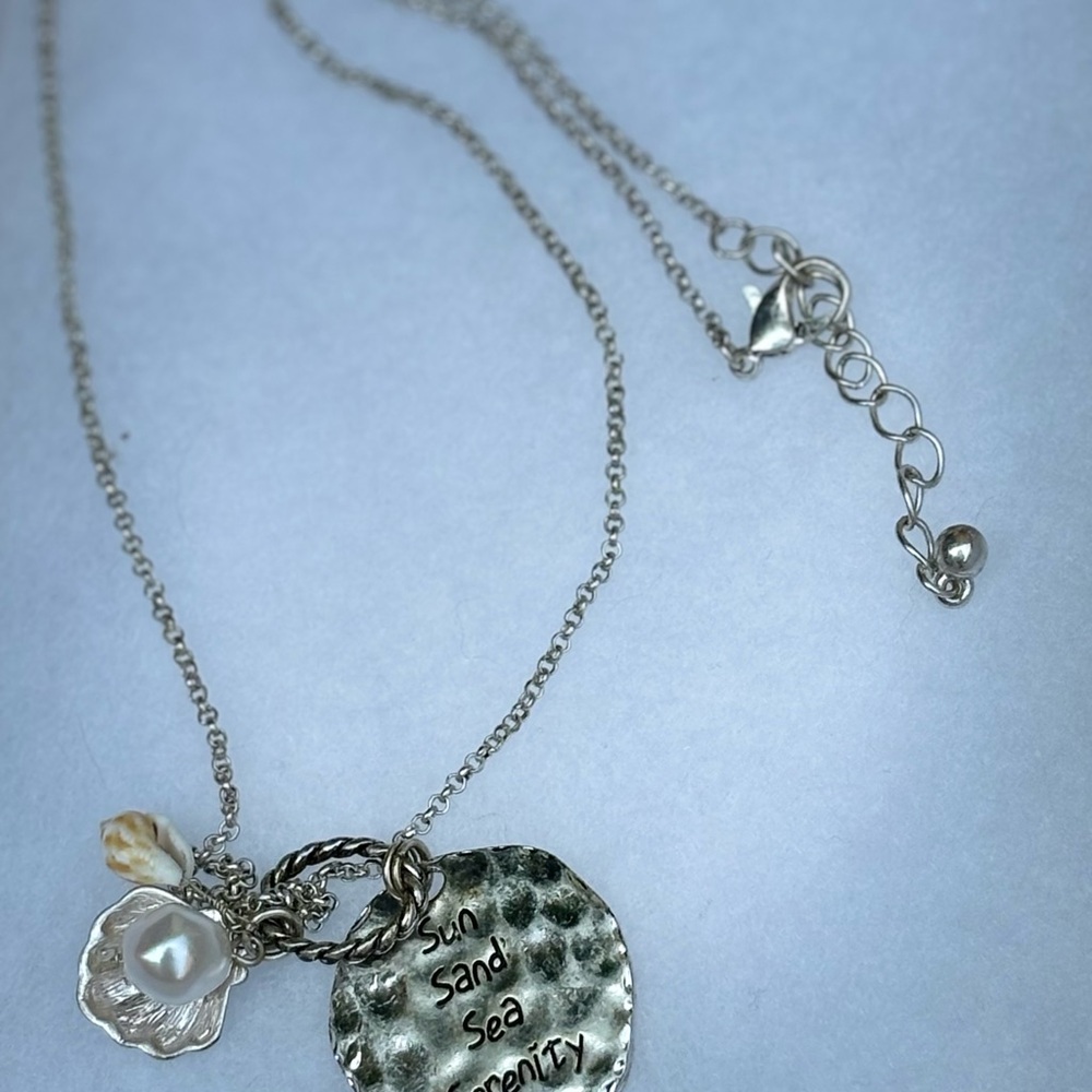 Beach Themed Silver Necklace